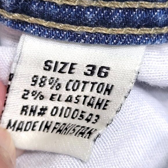 Evolution In Design Mens Denim Cutoff Shorts Size 36 Distressed Acid Wash Urban - Picture 13 of 14